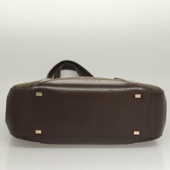 CELINE C Macadam Canvas Hand Bag Brown Gold - Picture 9 of 12